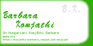 barbara komjathi business card